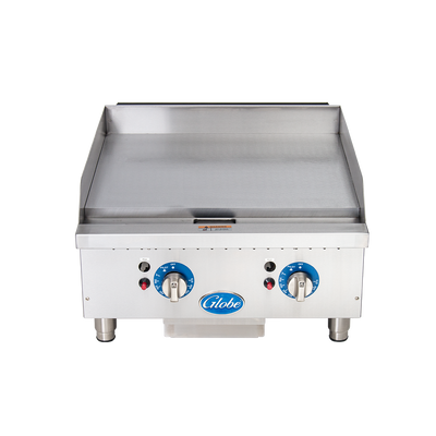 Globe GG24TG 24" Gas Countertop Griddles with Thermostatic Control