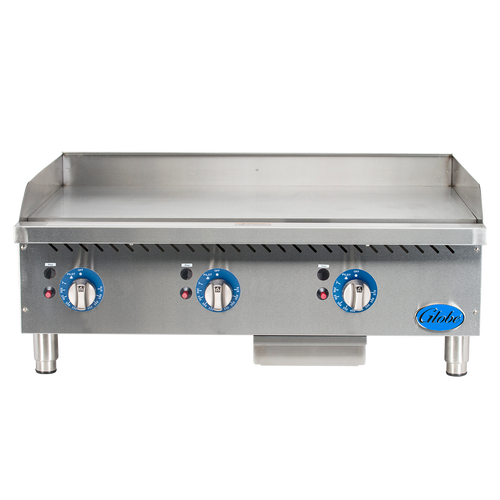 Globe GG36TG 36" Gas Countertop Griddles with Thermostatic Control