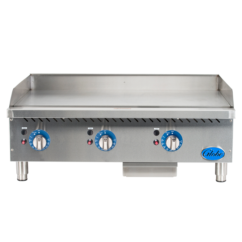 Globe GG36TG 36" Gas Countertop Griddles with Thermostatic Control
