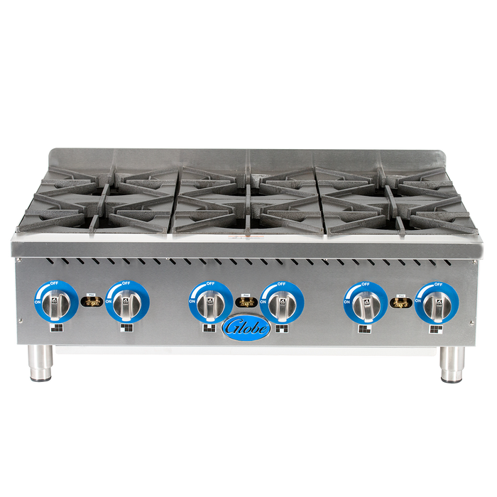 Globe GHP36G Gas 36" Countertop Hot Plates