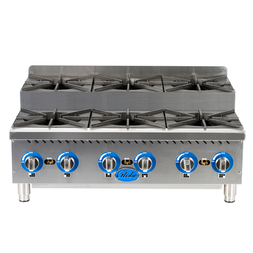 Globe Gas GHPSU636G 36" Countertop Step-Up Hot Plates