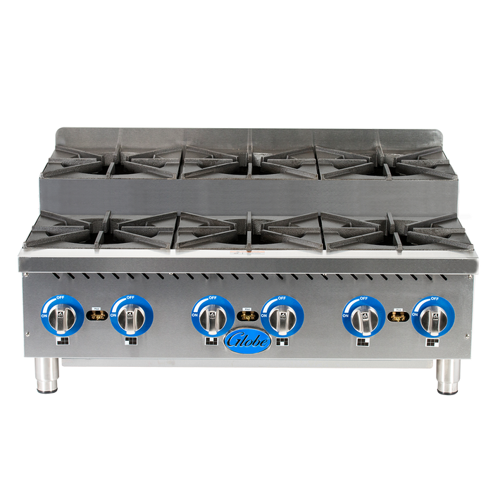 Globe Gas GHPSU636G 36" Countertop Step-Up Hot Plates