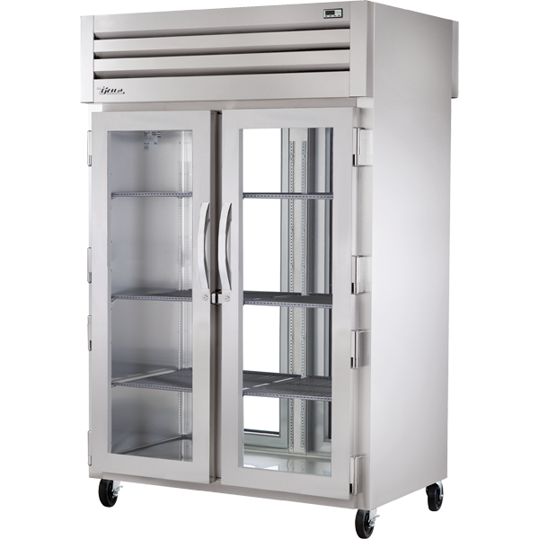 True STG2RPT-2G-2G-HC Pass-Thru Glass Front/Rear Swing Doors Refrigerator