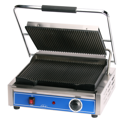 Globe GPG1410 Grooved Plate Mid-Size Electric Sandwich Grill