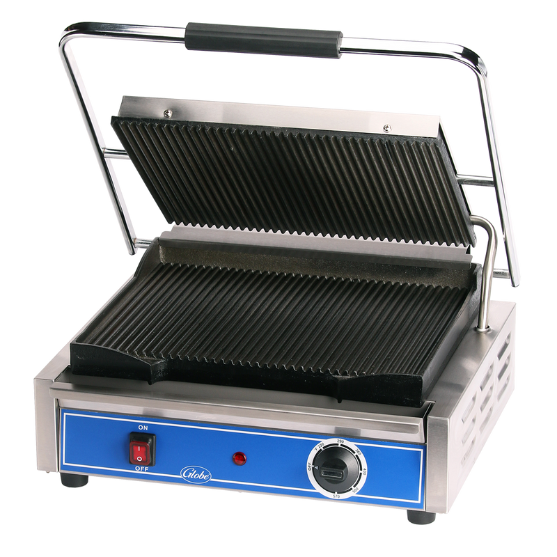 Globe GPG1410 Grooved Plate Mid-Size Electric Sandwich Grill