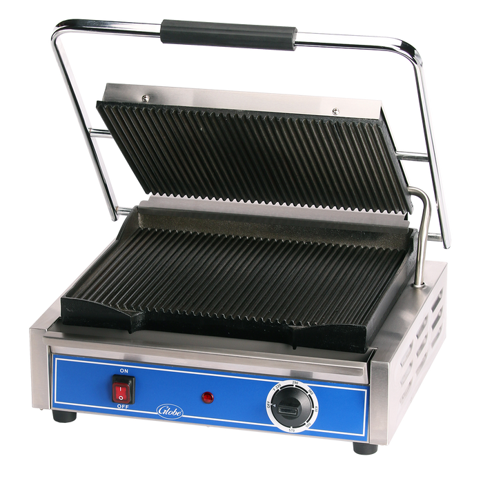 Globe GPG1410 Grooved Plate Mid-Size Electric Sandwich Grill