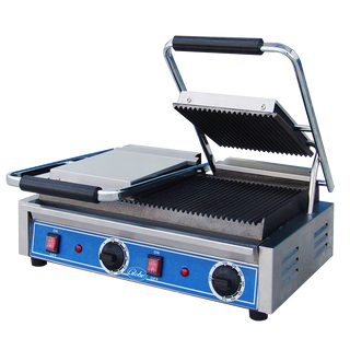 Globe GPGDUE10 Double Grooved Plate Electric Sandwich Grill
