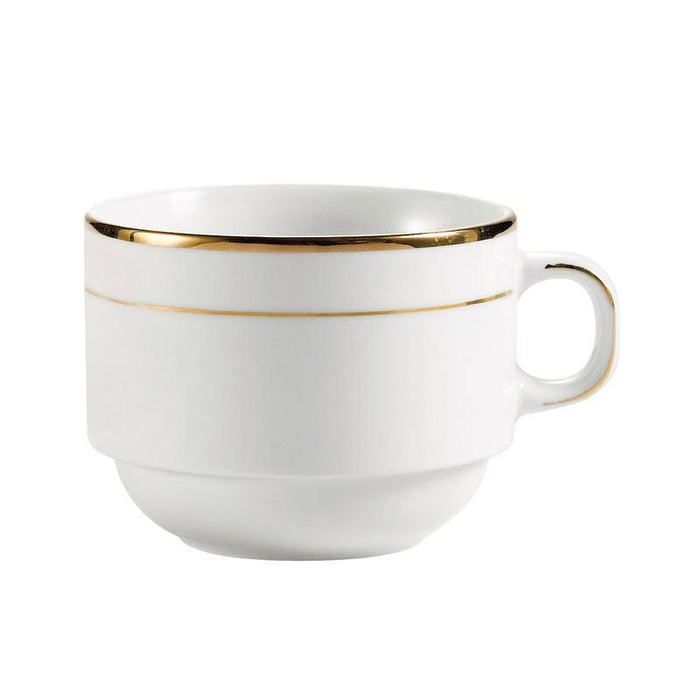 CAC Chinaware Golden Royal Stacking Cup 8oz 3 1/2"