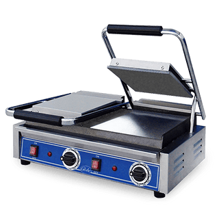 Globe GSGDUE10 Double Smooth Plate Electric Sandwich Grill