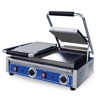 Globe GSGDUE10 Double Smooth Plate Electric Sandwich Grill