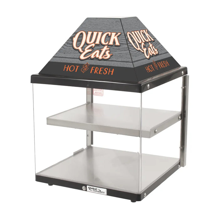 Solid Shelf Merchandiser – Countertop Heated Display