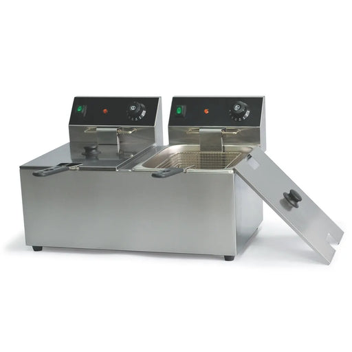 32lb Dual-Well Deep Fryer – GS1612