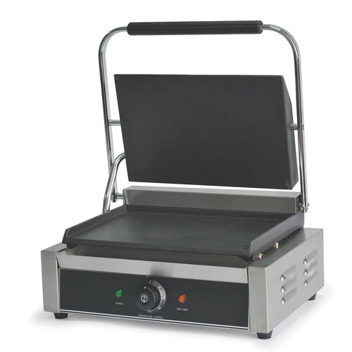 Commercial Panini Grill GS1620 – Flat Plate Sandwich Press, Cast Iron, 120V, 1750W