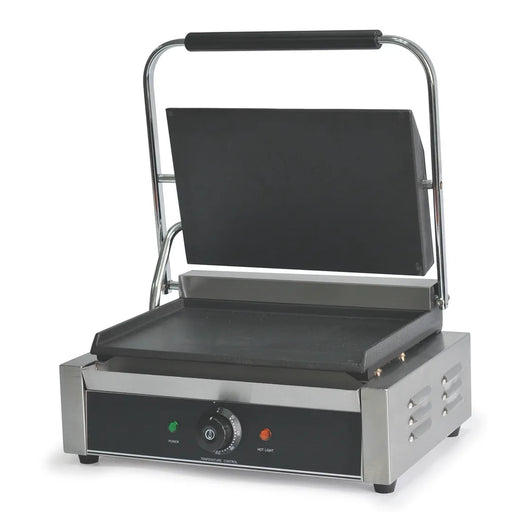 Commercial Panini Grill GS1620 – Flat Plate Sandwich Press, Cast Iron, 120V, 1750W