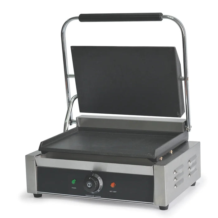 Commercial Panini Grill GS1620 – Flat Plate Sandwich Press, Cast Iron, 120V, 1750W