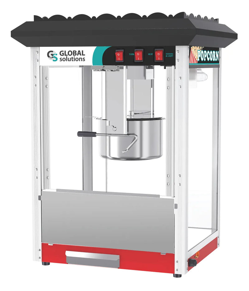 GS1736 Popcorn Popper – 12oz Kettle, 360 oz/hr, Stainless Steel, Tempered Glass