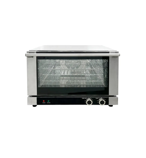 GS1741 Half Size Convection Oven – Compact stainless steel countertop convection oven with double pane glass door and four wire racks