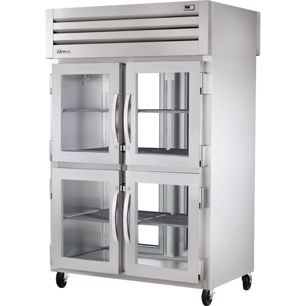 True STG2RPT-4HG-2G-HC Pass-Thru Glass Half Front/Glass Rear Swing Doors Refrigerator