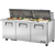 True TSSU-72-30M-B-ST-HC Mega-Top Solid Door Sandwich/Salad Unit with Hydrocarbon Refrigerant