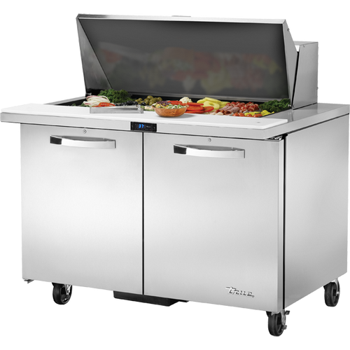 True TSSU-48-18M-B-HC~SPEC3 Mega-Top Solid Door Sandwich/Salad Unit with Hydrocarbon Refrigerant~Spec Package 3