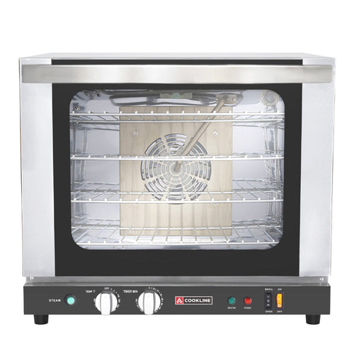 Cookline HCVE-32-240 23-Inch Half-Size Countertop Convection Oven with Steam Injection - 208/240V