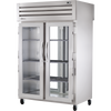 True STR2RPT-2G-2G-HC Pass-Thru Glass Front/Rear Swing Doors Refrigerator