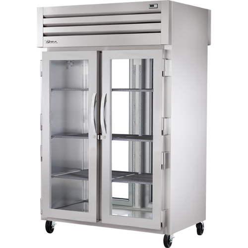 True STR2RPT-2G-2G-HC Pass-Thru Glass Front/Rear Swing Doors Refrigerator