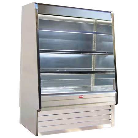 Howard-McCray SC-OD30E-4-SL-S Stainless Steel Open-Air Merchandiser, 51" x 72"