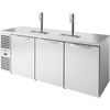 True TDR84-PTSZ1-L-S-SSS-SSS-1 Pass-Thru Single Zone Refrigerator with Left Side Refrigeration System. Stainless Exterior and Solid Swing Doors