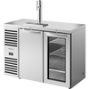 True TDR48-RISZ1-L-S-SG-1 Reach-In Single Zone Refrigerator with Left Side Refrigeration System. Stainless Exterior and Solid & Glass Swing Doors