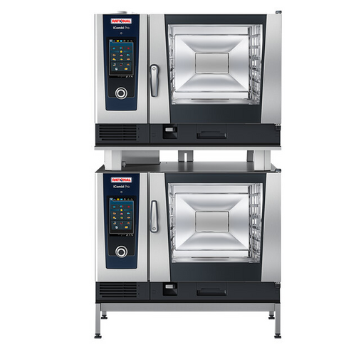 Rational Double Deck 6 Pan Full-Size Liquid Propane Combi Oven iCombi Pro Oven -208-240V -1 Phase