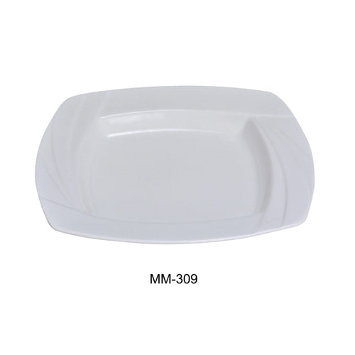 Yanco MM-309 9" Square Soup Plate 12 Oz, Bone White, Pack of 24 (2 Dz )
