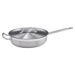 Winco SSET Stainless Steel Sauté Pan with Cover