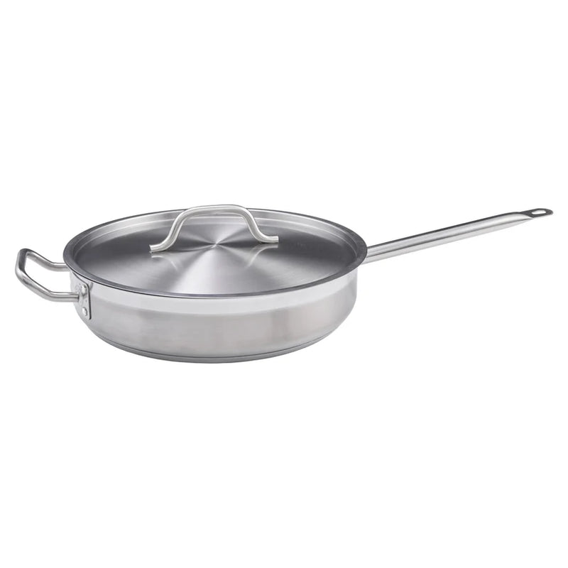 Winco SSET Stainless Steel Sauté Pan with Cover