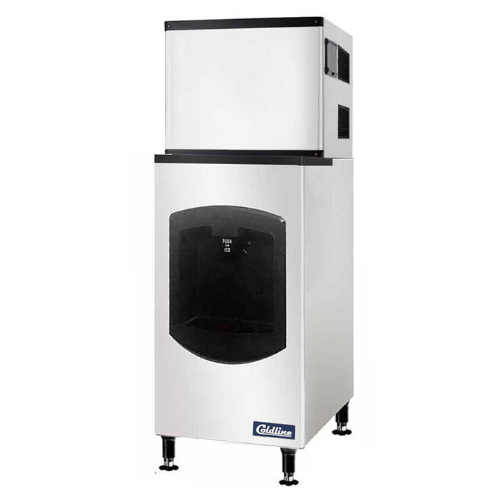 Coldline ICE550-HA-BD250-30 ice machine with dispenser bin