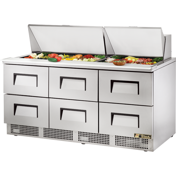 True TFP-72-30M-D-6 Drawered Food Prep Unit