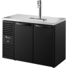 True TDR48-RISZ1-L-B-SS-1 Reach-In Single Zone Refrigerator with Left Side Refrigeration System. Black Exterior and Solid Swing Doors