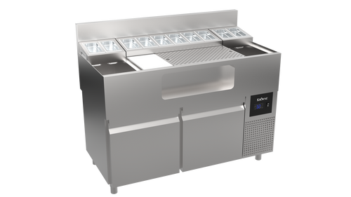 Krowne Alchemy Series The Forty-Eight Lab – 48″ Stainless Steel Bar Station with Refrigeration Base