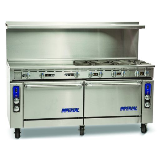 Imperial IR-6-G36-CC Pro Series Restaurant Gas Range with (2) Convection Ovens & 6 Open Burner