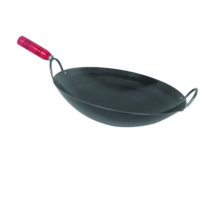 IRON WOK WITH WOOD HANDLE - Thunder Group