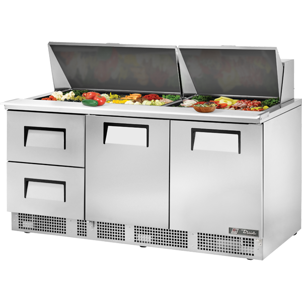 True TFP-72-30M-D-2 Door and Drawered Food Prep Unit