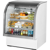True TCGG-36-HC-LD Curved Glass Refrigerated Deli Case