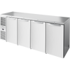 True TBR92-RISZ1-L-S-SSSS-1 Reach-In Single Zone Refrigerator with Left Side Refrigeration System. Stainless Exterior and Solid Swing Doors