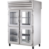 True STR2RPT-4HG-2G-HC Pass-Thru Glass Half Front/Glass Rear Swing Doors Refrigerator