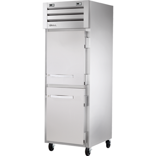 True STR1DT-2HS-HC Reach-In Solid Half Swing Door Dual Temperature Refrigerator/Freezer