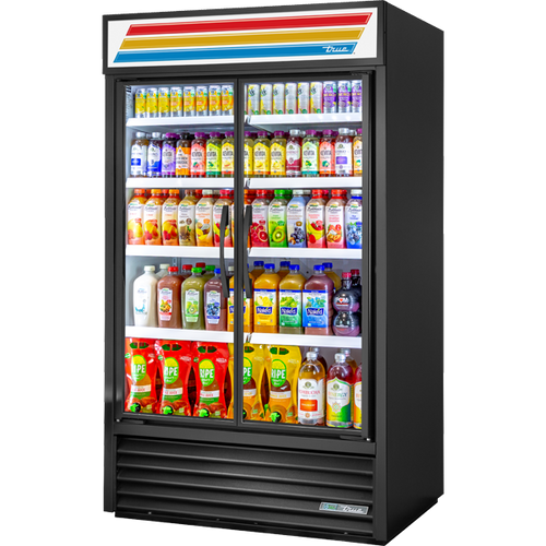 True TVM-48-HC~VM01 Swing Door Refrigerator with Hydrocarbon Refrigerant~Visual Merchandiser Version 01