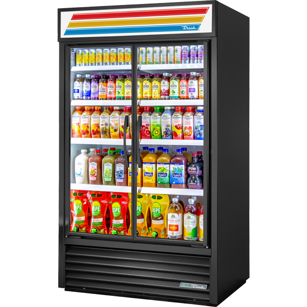 True TVM-48-HC~VM01 Swing Door Refrigerator with Hydrocarbon Refrigerant~Visual Merchandiser Version 01