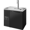 True TDR36-RISZ1-L-B-S-1 Reach-In Single Zone Refrigerator with Left Side Refrigeration System. Black Exterior and Solid Swing Doors