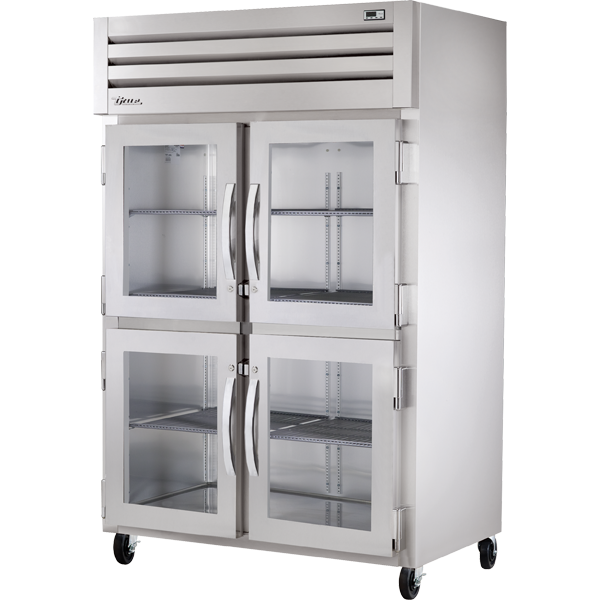 True STR2R-4HG-HC Reach-In Glass Half Swing Door Refrigerator