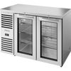 True TBR48-RISZ1-L-S-GG-1 Reach-In Single Zone Refrigerator with Left Side Refrigeration System. Stainless Exterior and Glass Swing Doors